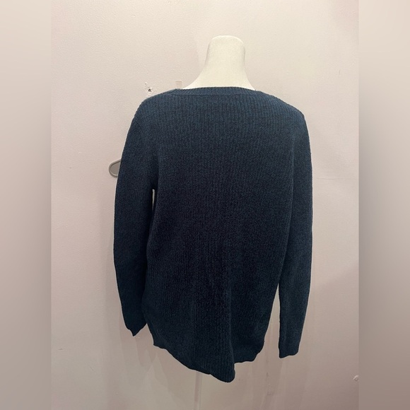 525 America Shaker Stitch Crew Neck Sweater Blue/Black Marled Extra Small - Picture 3 of 3